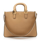 Fendi Calfskin Romano Selleria FF Handle Medium Tote (SHF-23375)