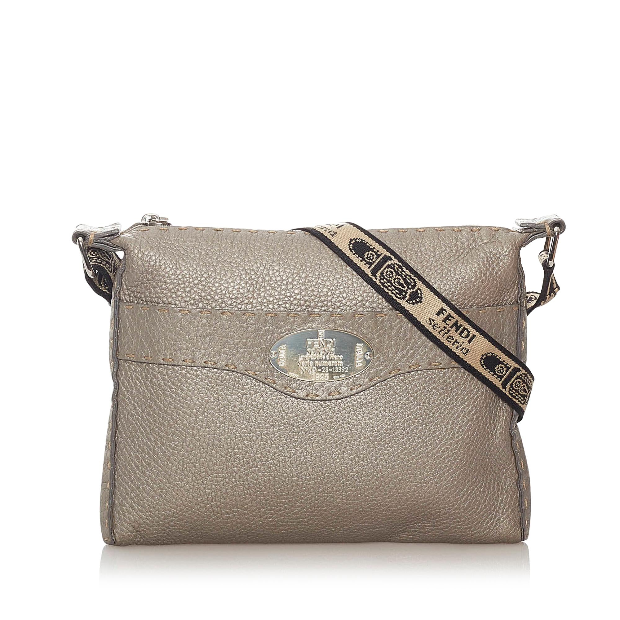 Fendi Selleria Leather Crossbody Bag (SHG-27845)
