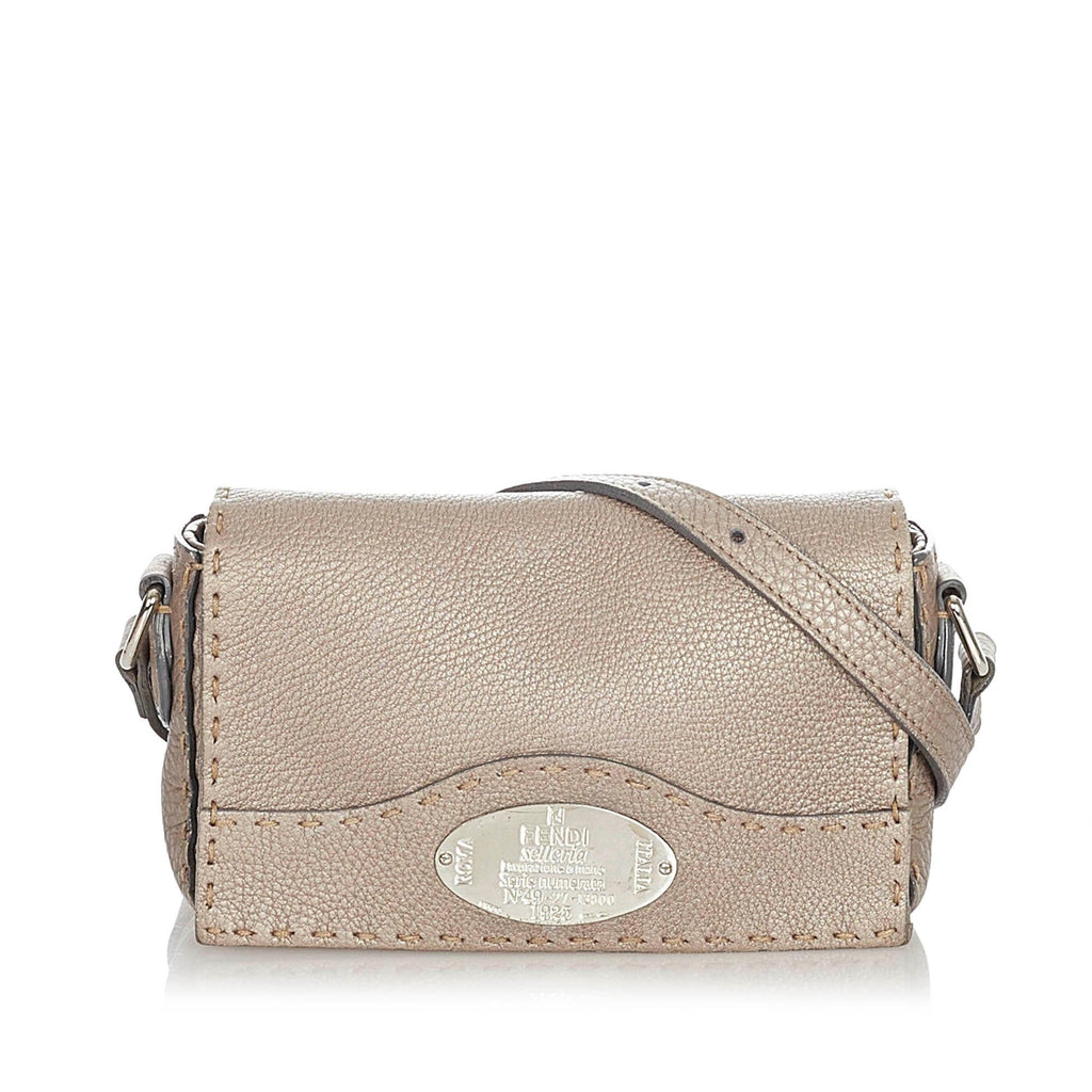 Fendi Selleria Leather Crossbody Bag (SHG-34026)