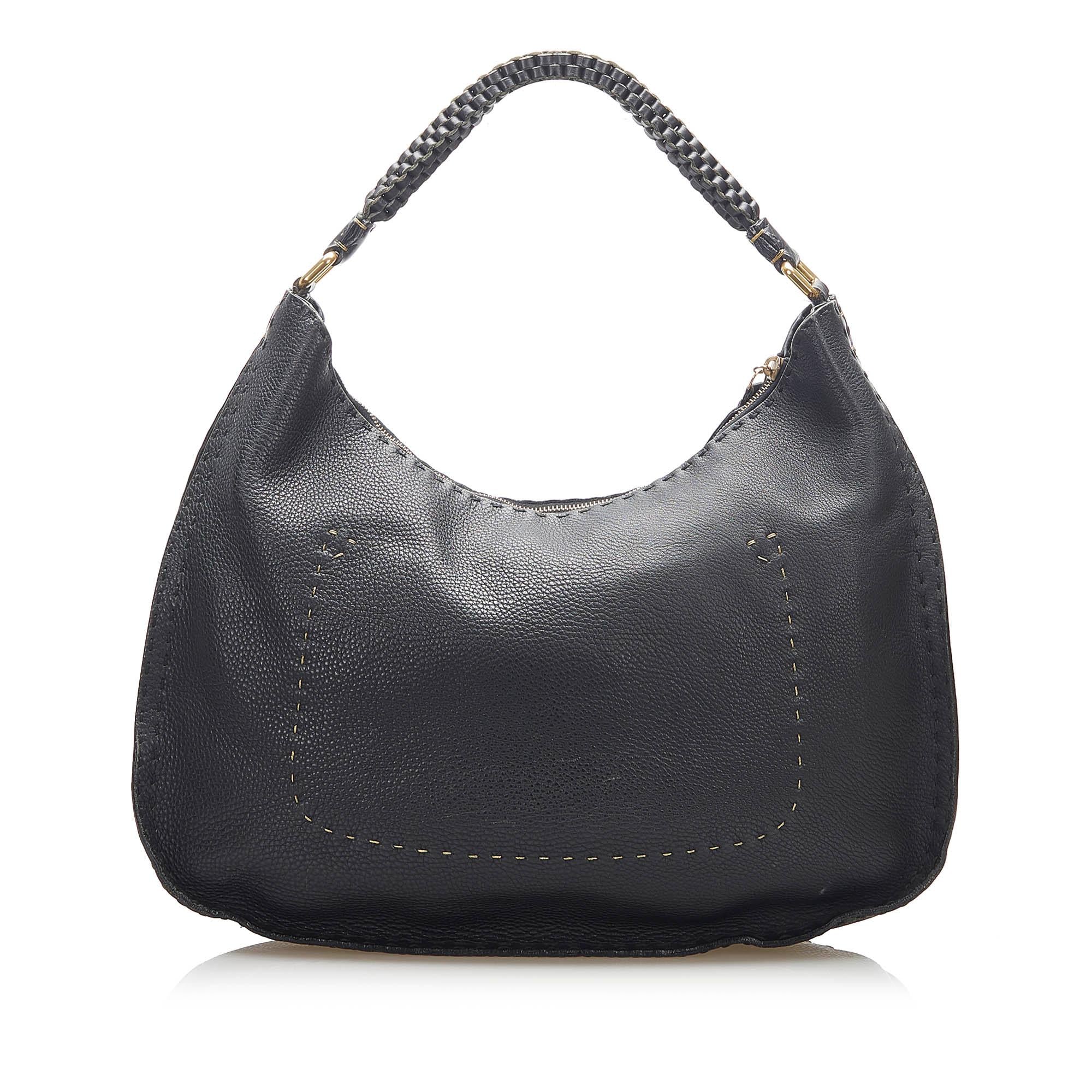 Fendi Selleria Leather Shoulder Bag (SHG-22349)
