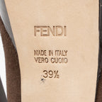 Fendi Suede Shearling Platform Ankle Boots - Size 9.5 / 39.5 (SHF-iHQvwi)