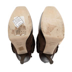 Fendi Suede Shearling Platform Ankle Boots - Size 9.5 / 39.5 (SHF-iHQvwi)