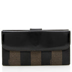 Fendi Vintage Penquin Canvas Flap Wallet (SHF-17235)