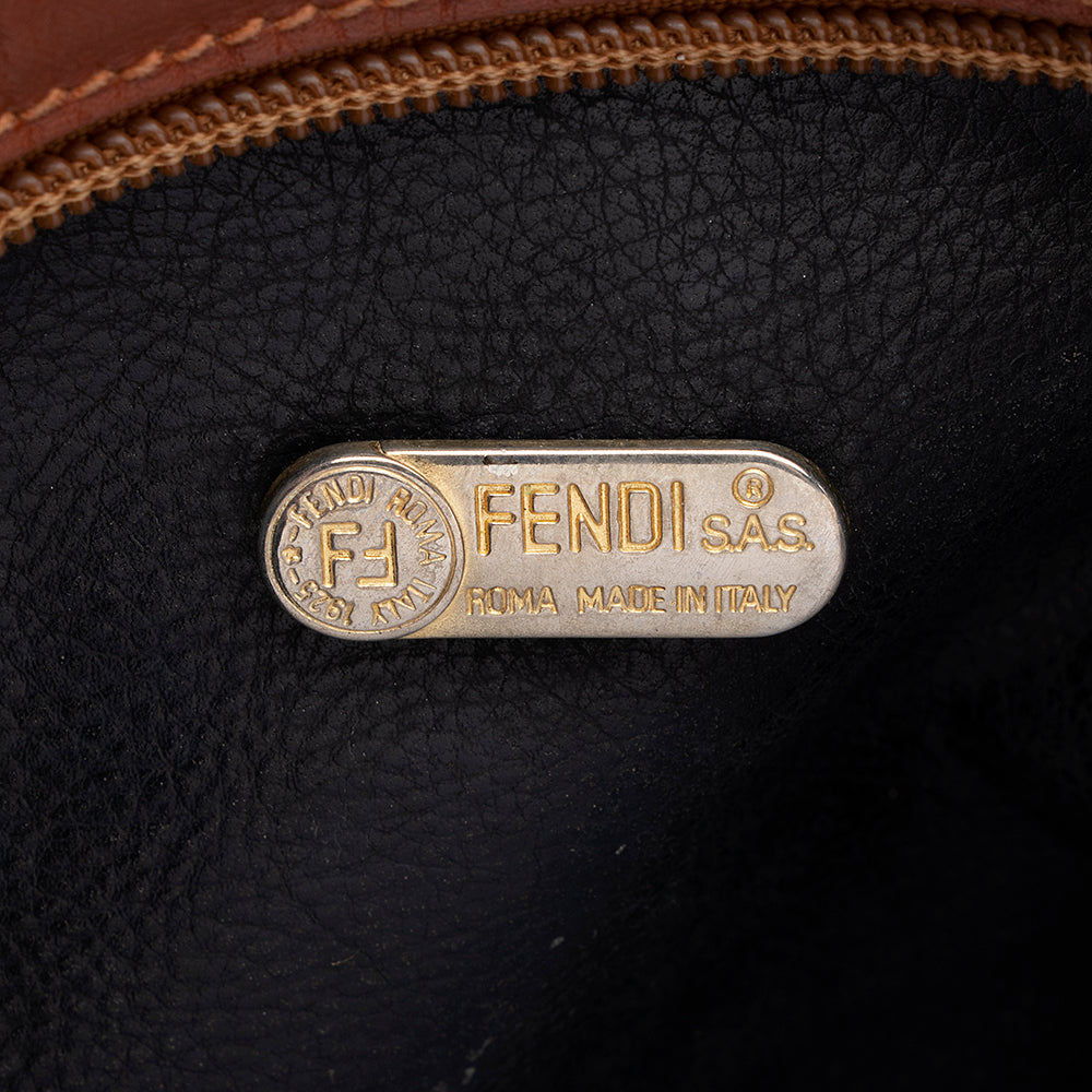 Fendi Vintage Pequin Shoulder Bag (SHF-18977)