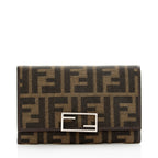 Fendi Vintage Zucca Trifold Compact Wallet (SHF-18439)