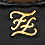 Fendi Vitello Glacier Leather Karligraphy Pocket Shoulder Bag (SHF-19815)