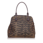 Fendi Zebra Print Canvas Handbag (SHG-23929)