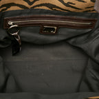 Fendi Zebra Print Canvas Handbag (SHG-23929)