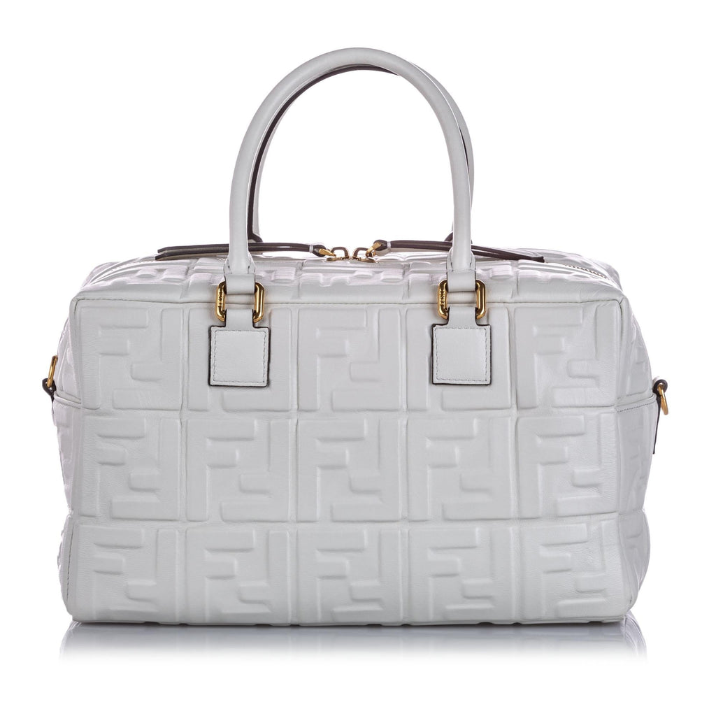 Fendi Zucca Embossed Leather Satchel (SHG-15966)
