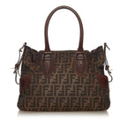 Fendi Zucca Etniko Canvas Shoulder Bag (SHG-27464)