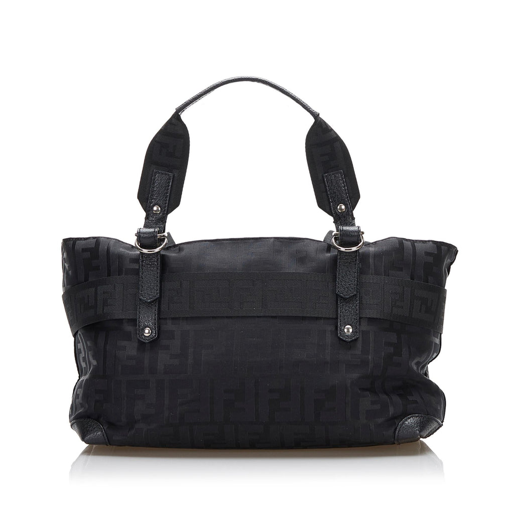Fendi Zucca Nylon Zip Code Handbag (SHG-y6NeOn)