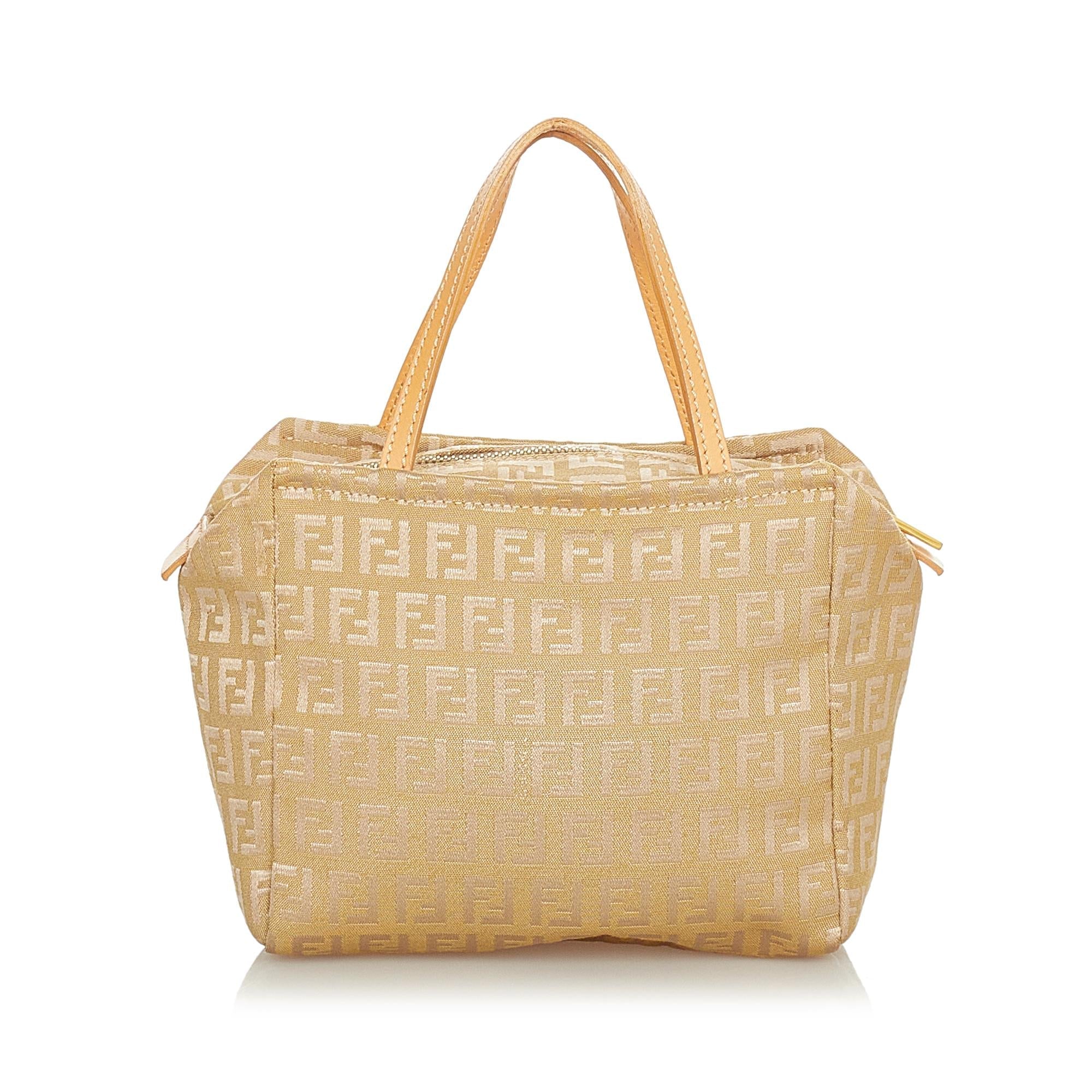 Fendi Zucchino Canvas Handbag (SHG-24517)