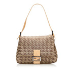 Fendi Zucchino Canvas Mamma Forever Shoulder Bag (SHG-36065)