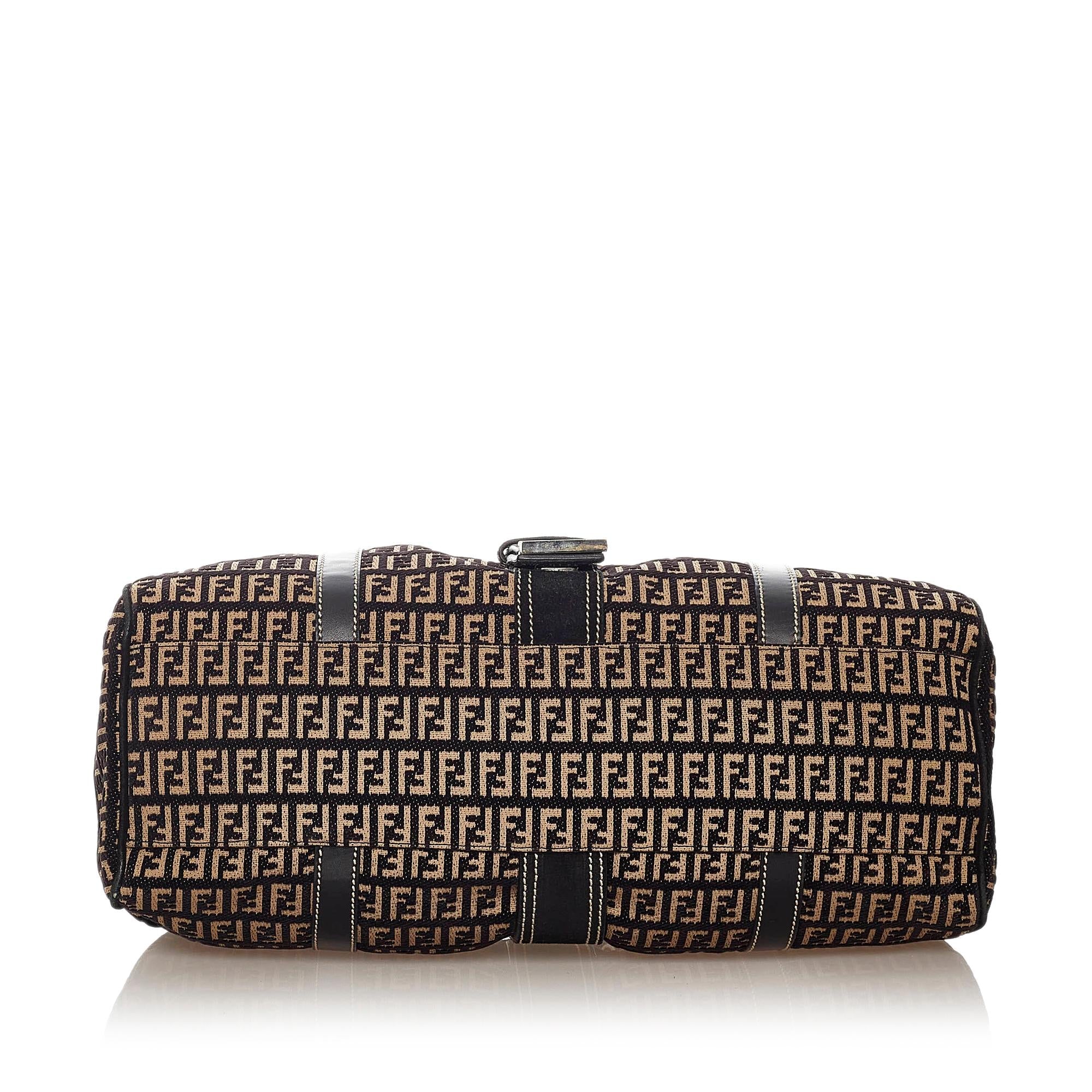 Fendi Zucchino Canvas Shoulder Bag (SHG-27820)
