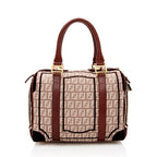 Fendi Zucchino Velvet Small Boston Satchel (SHF-18601)