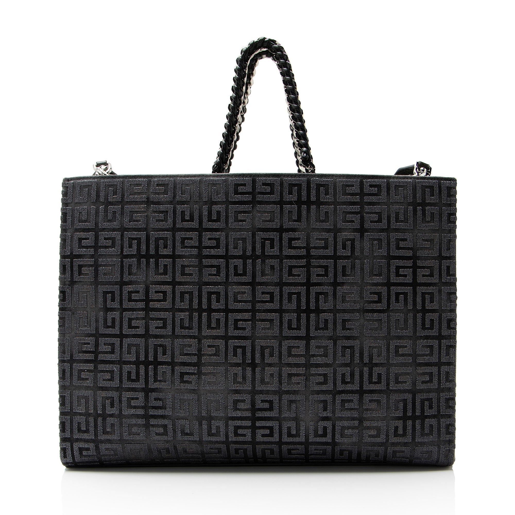 Givenchy 4G Embroidered Canvas Chain Medium G-Tote