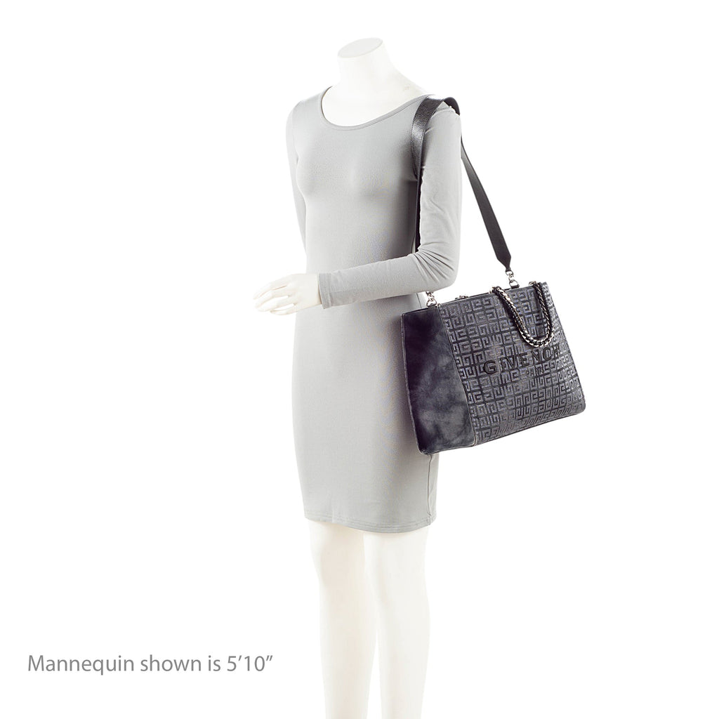 Givenchy 4G Embroidered Canvas Chain Medium G-Tote