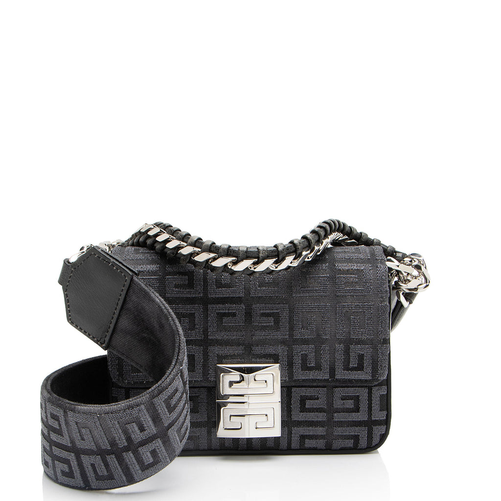 Givenchy 4G Embroidered Canvas 4G Small Shoulder Bag