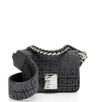 Givenchy 4G Embroidered Canvas 4G Small Shoulder Bag