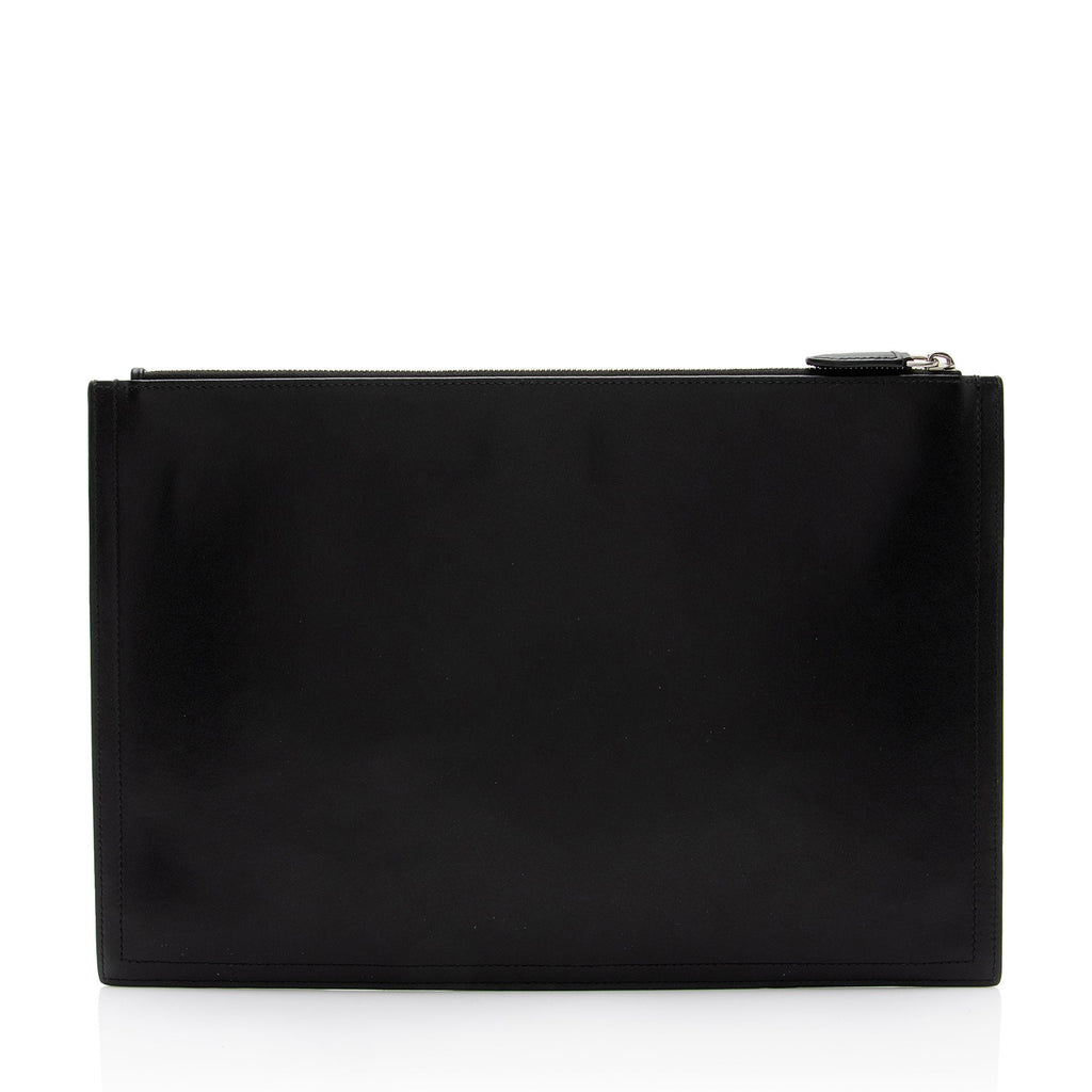 Givenchy Brogue Leather Antigona Zip Pouch (SHF-2iBJP6)
