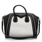 Givenchy Calfskin Bi Color Studded Antigona Medium Satchel