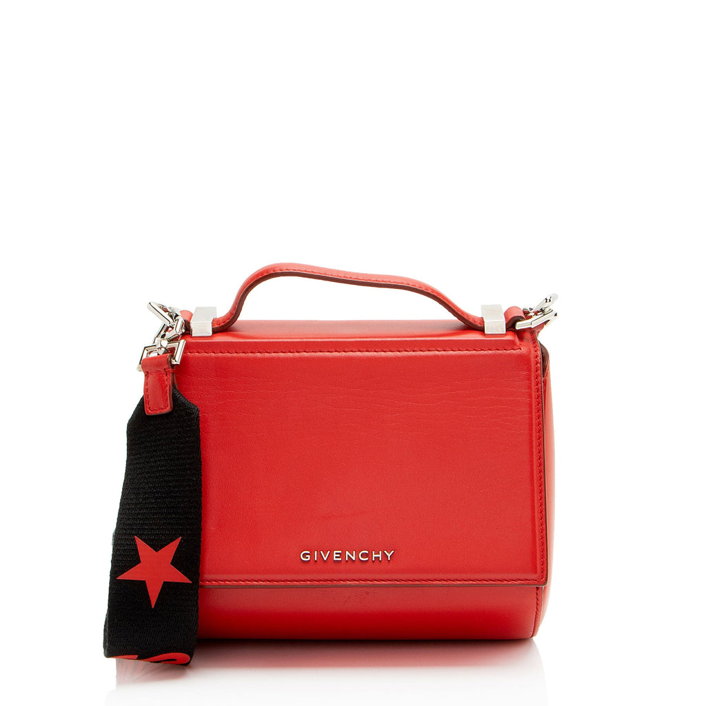 Givenchy Calfskin Pandora Box Logo Strap Mini Shoulder Bag