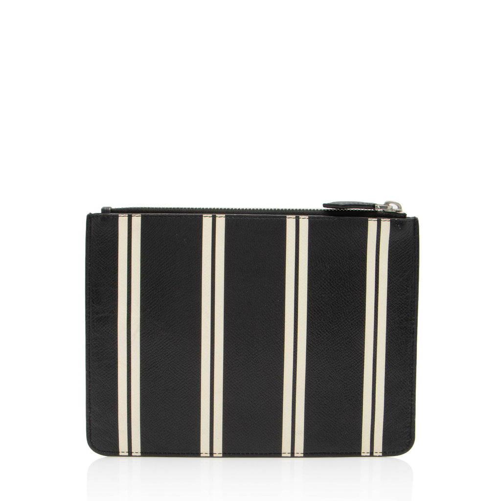 Givenchy Calfskin Striped Zip Pouch
