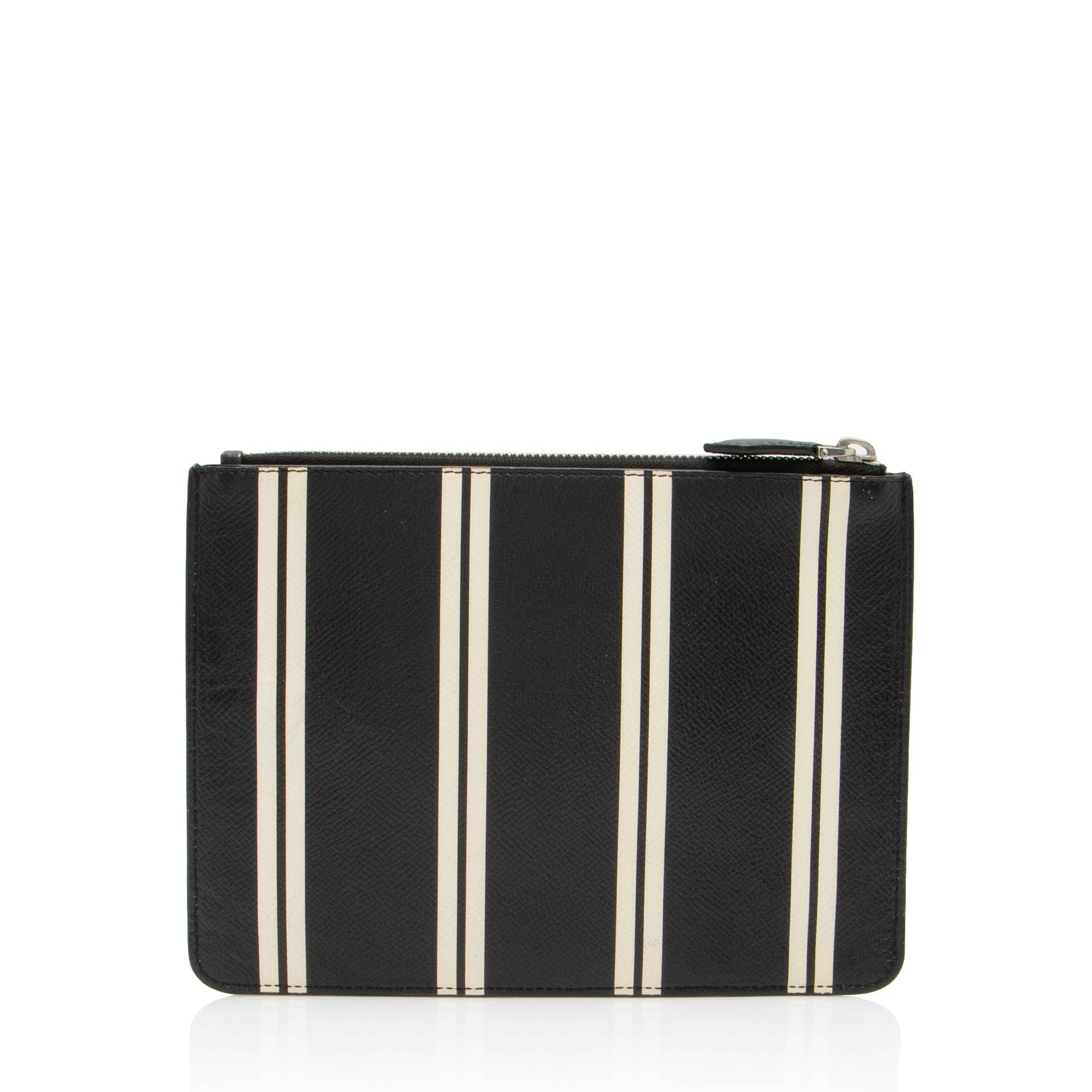 Givenchy Calfskin Striped Zip Pouch