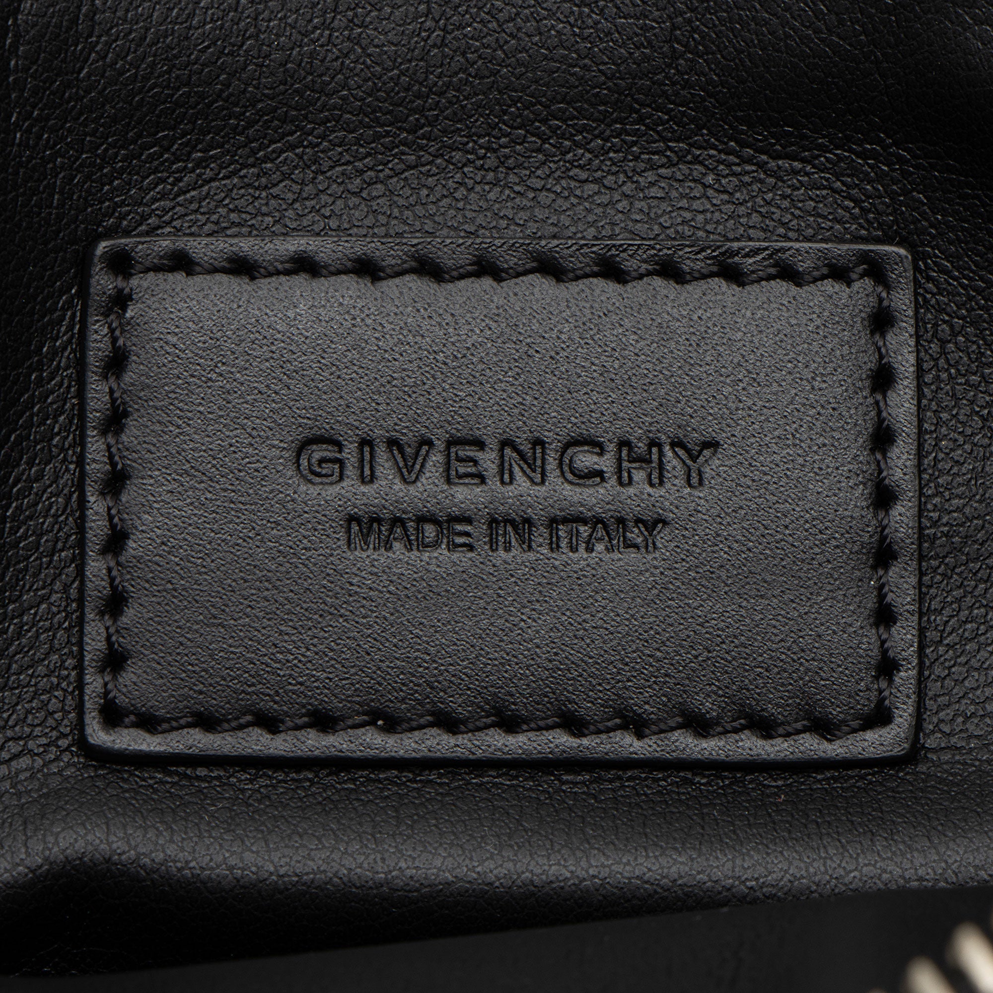 Givenchy Calfskin Striped Zip Pouch