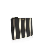 Givenchy Calfskin Striped Zip Pouch
