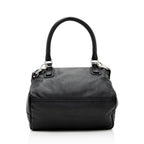 Givenchy Calfskin Velvet Logo Pandora Small Shoulder Bag (SHF-21572)