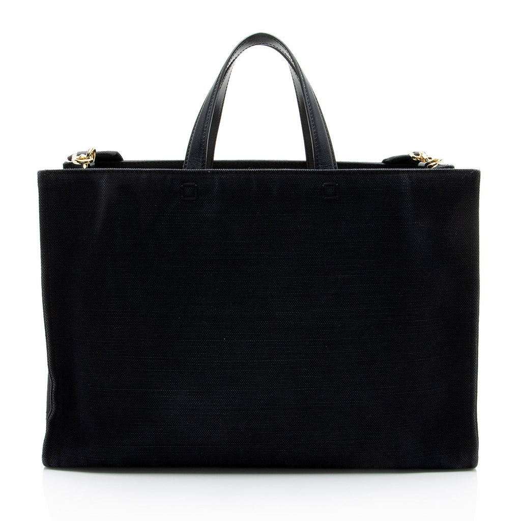Givenchy Canvas Logo Medium Shopper Tote
