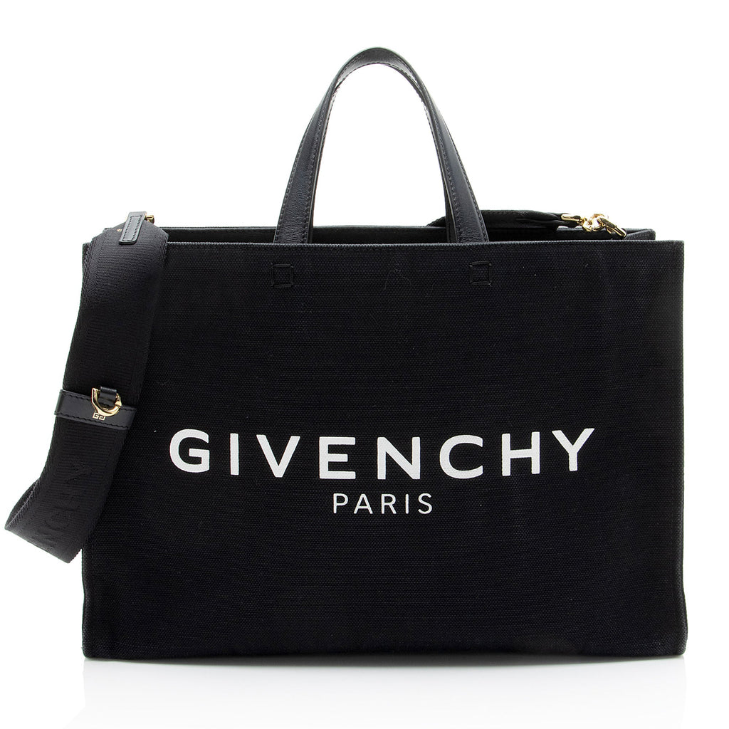 Givenchy Canvas Logo Medium Shopper Tote