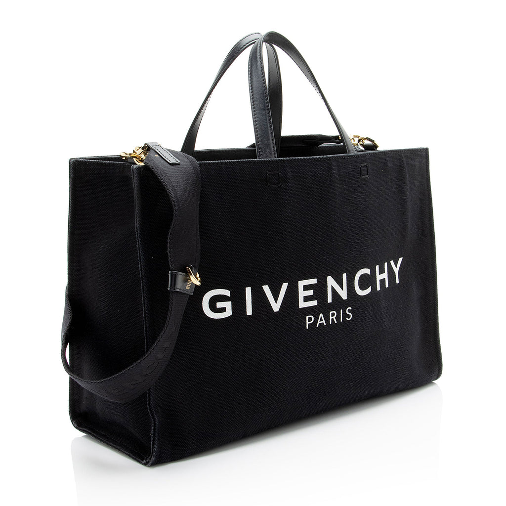 Givenchy Canvas Logo Medium Shopper Tote