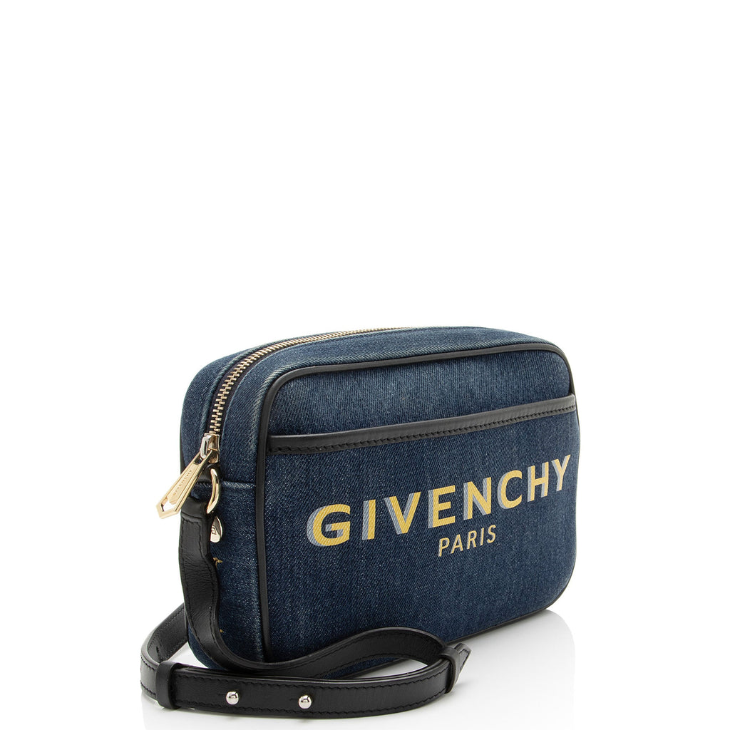 Givenchy Denim Shadow Logo Bond Camera Bag
