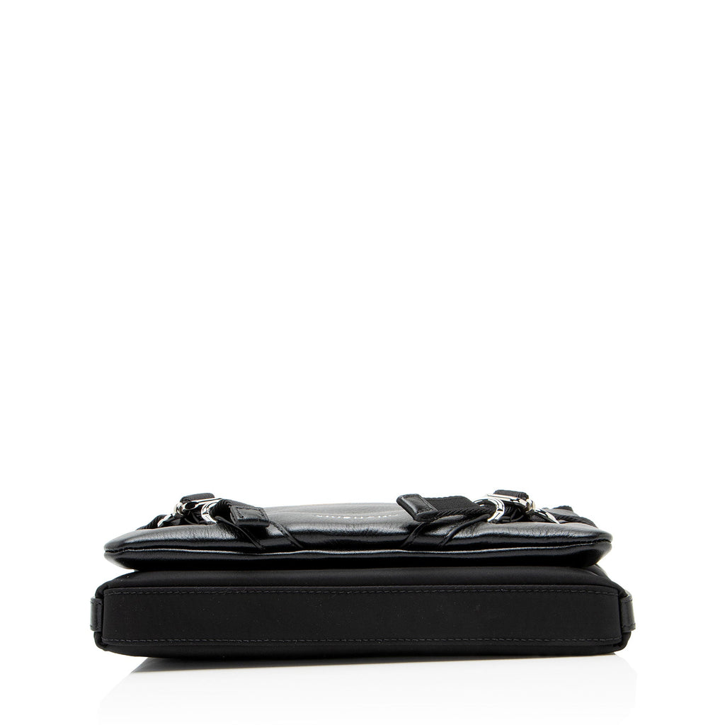 Givenchy Grained Leather Nylon Voyou Skinny Crossbody