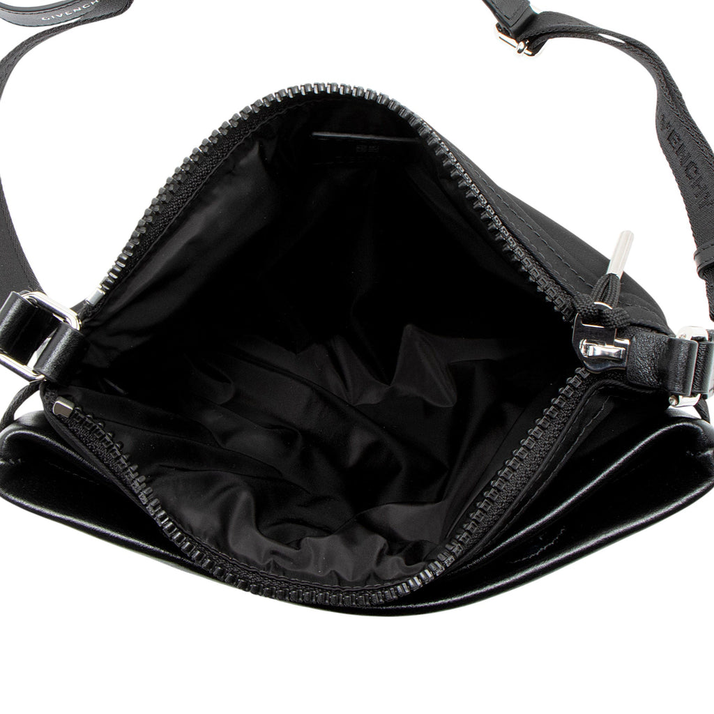 Givenchy Grained Leather Nylon Voyou Skinny Crossbody
