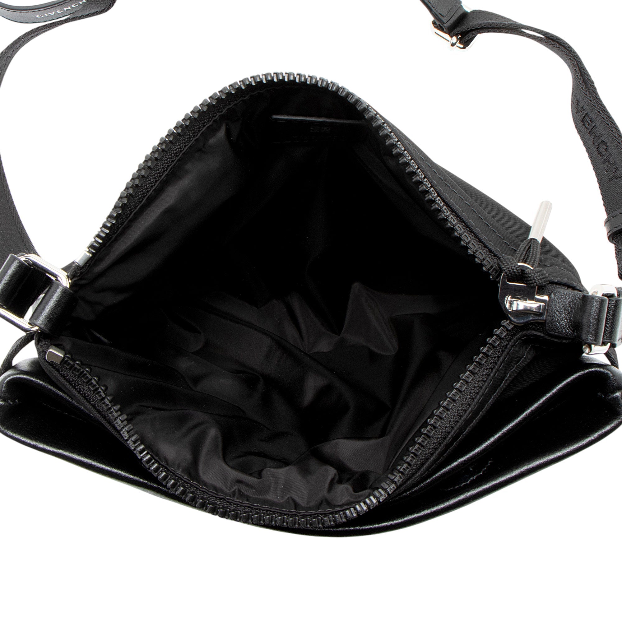 Givenchy Grained Leather Nylon Voyou Skinny Crossbody
