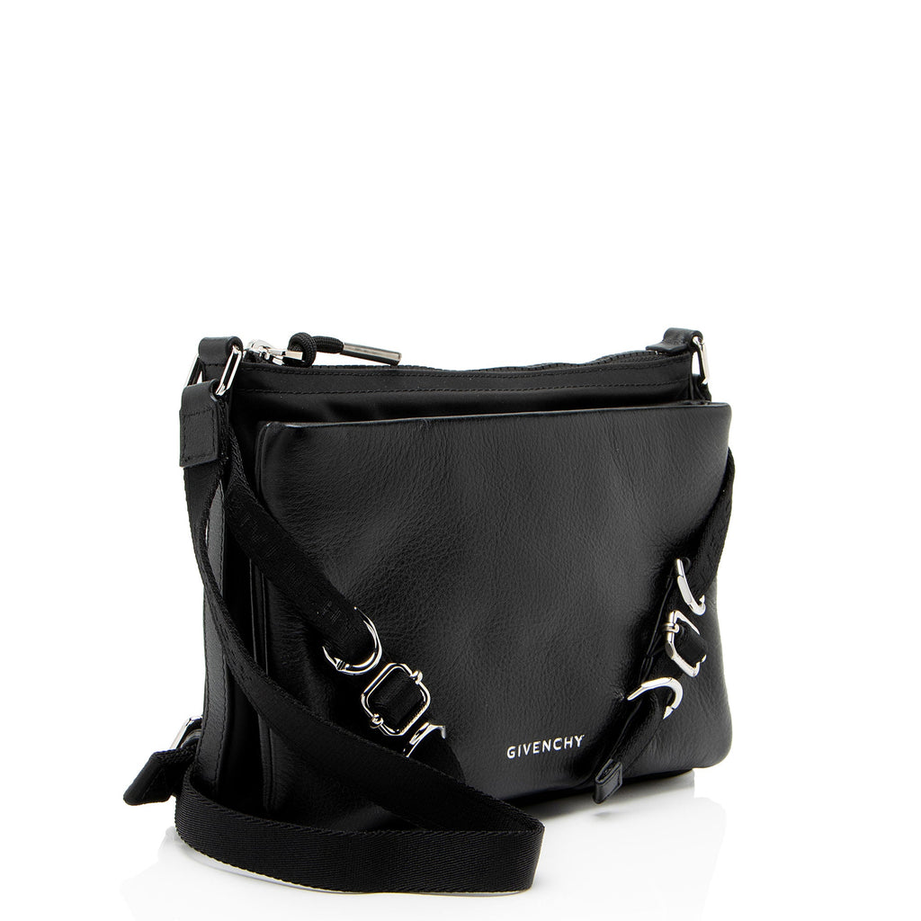 Givenchy Grained Leather Nylon Voyou Skinny Crossbody