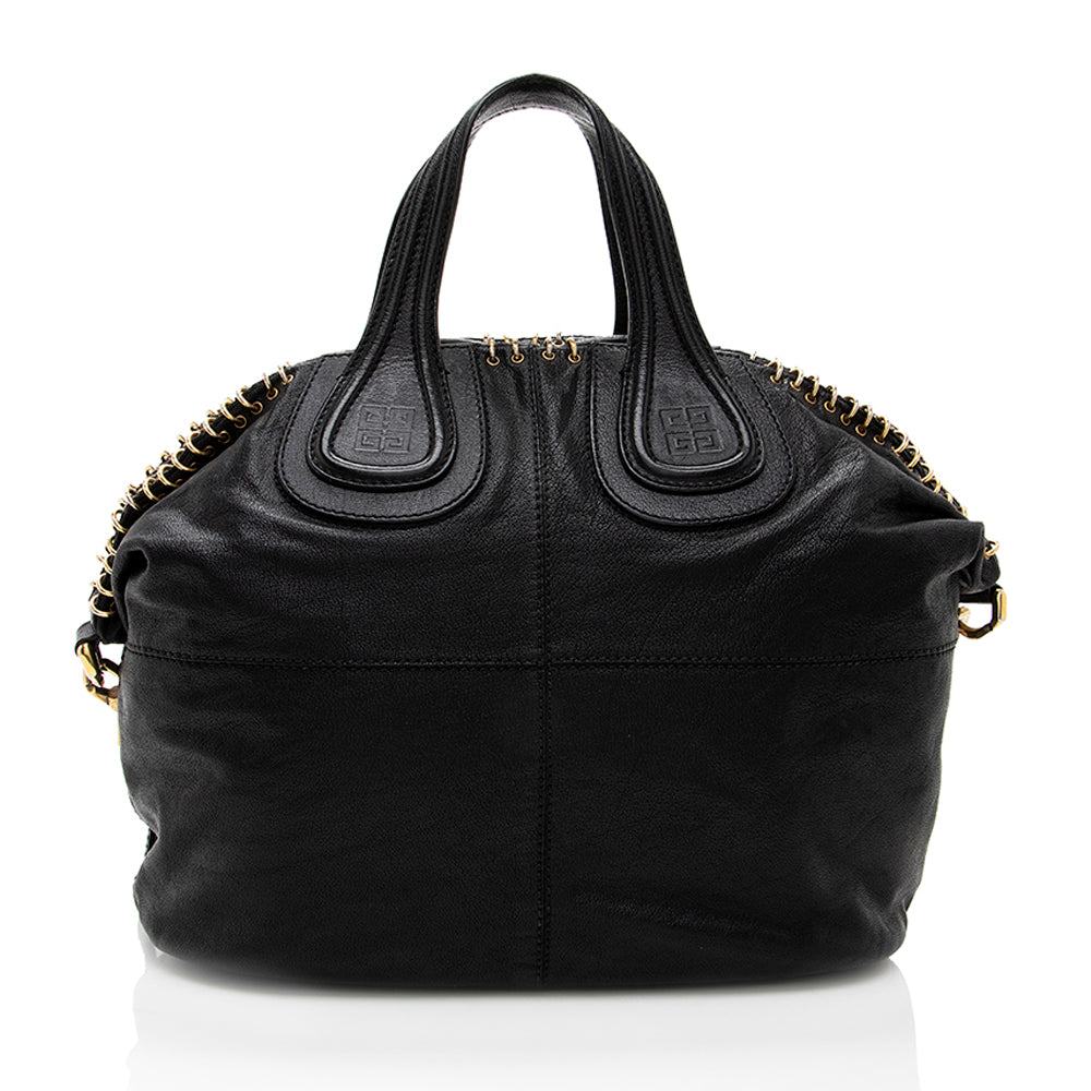 Givenchy Leather Ring Nightingale Medium Satchel (SHF-17880)
