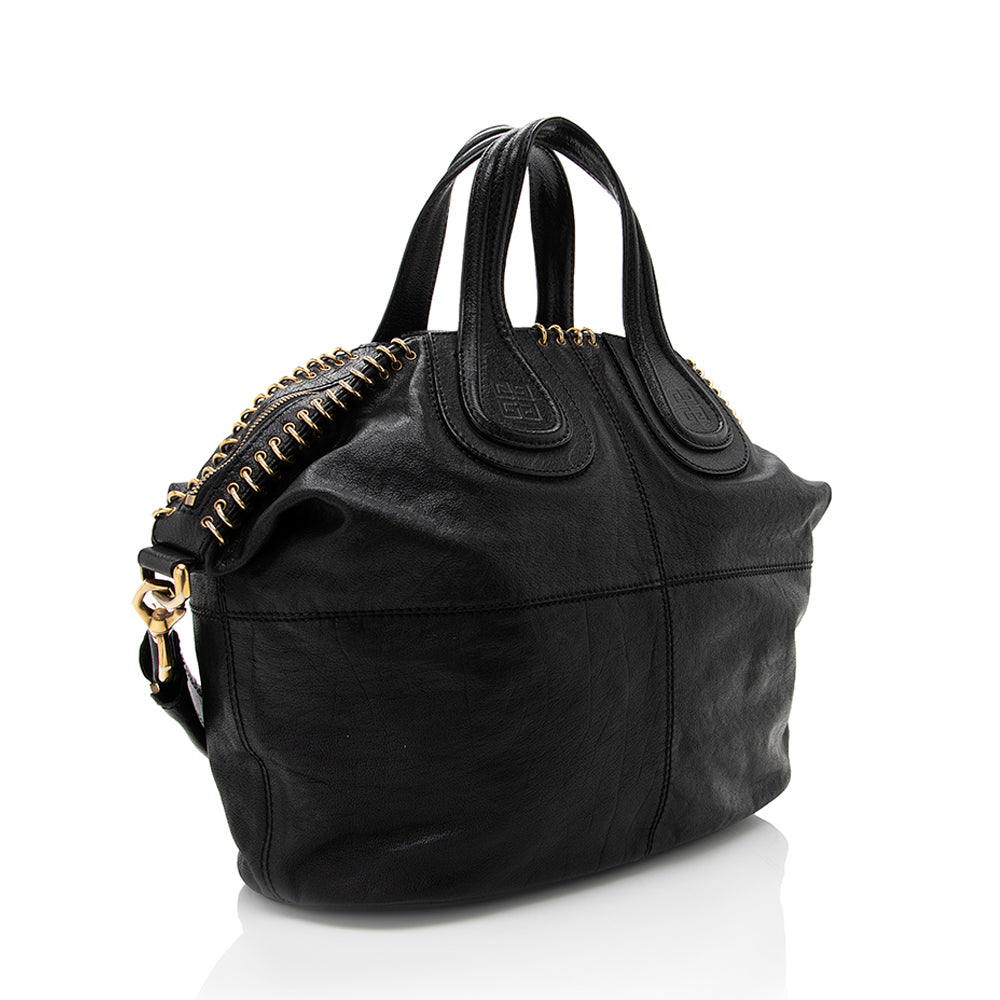 Givenchy Leather Ring Nightingale Medium Satchel (SHF-17880)