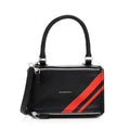 Givenchy Leather Striped Pandora Small Satchel (SHF-19640)