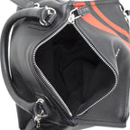 Givenchy Leather Striped Pandora Small Satchel (SHF-19640)