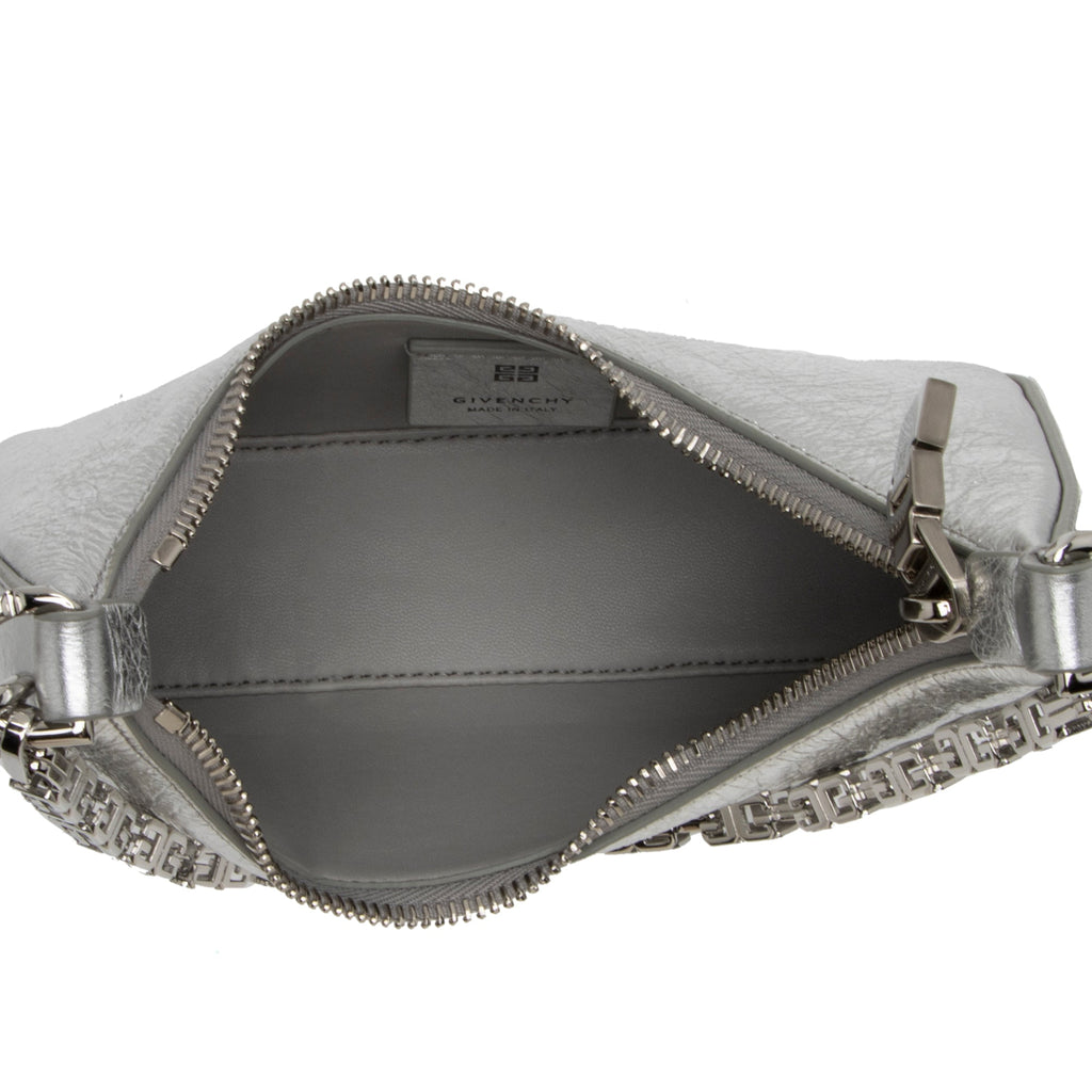 Givenchy Metallic Calfskin Moon Cut Out Mini G Cube Chain Bag (SHF-cJqTKf)