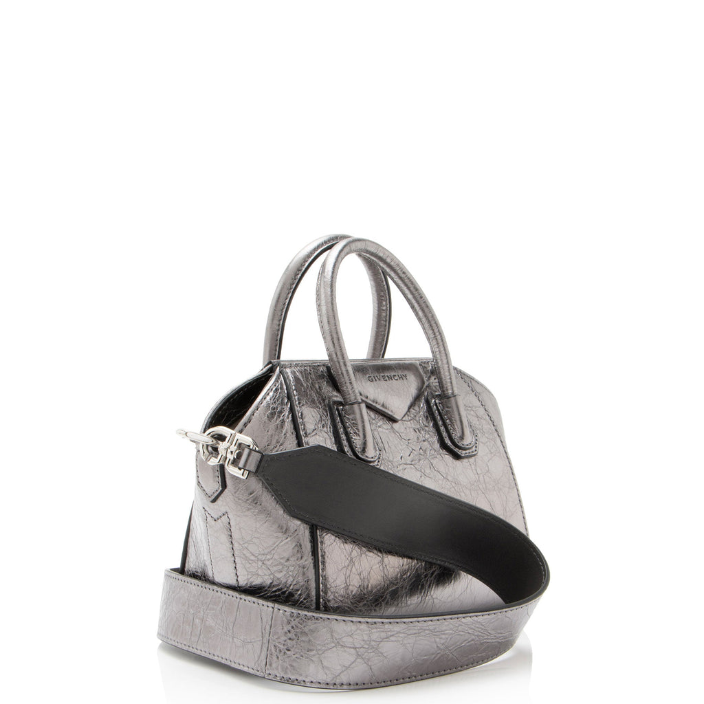 Givenchy Metallic Laminated Lambskin Antigona Toy Satchel