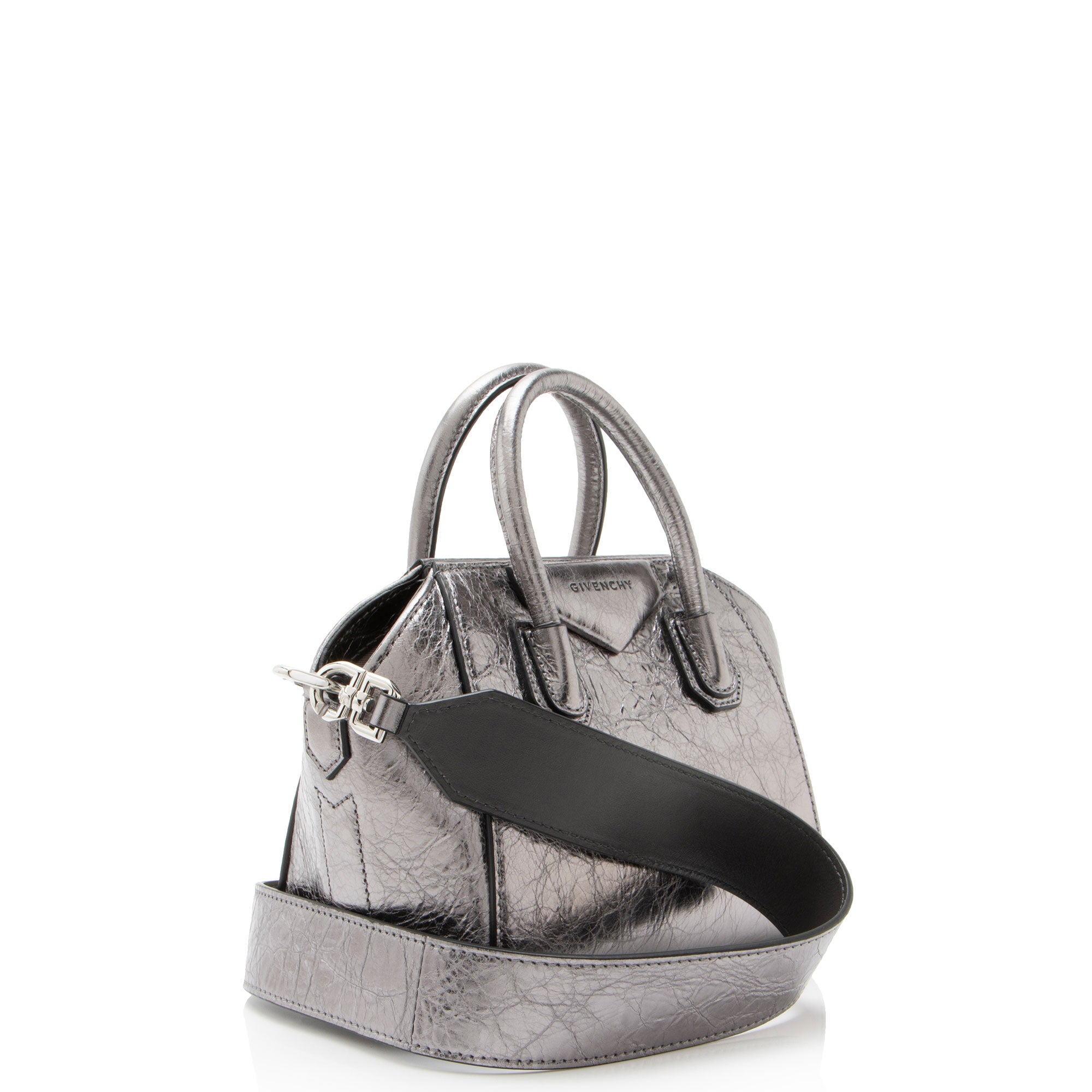 Givenchy Metallic Laminated Lambskin Antigona Toy Satchel