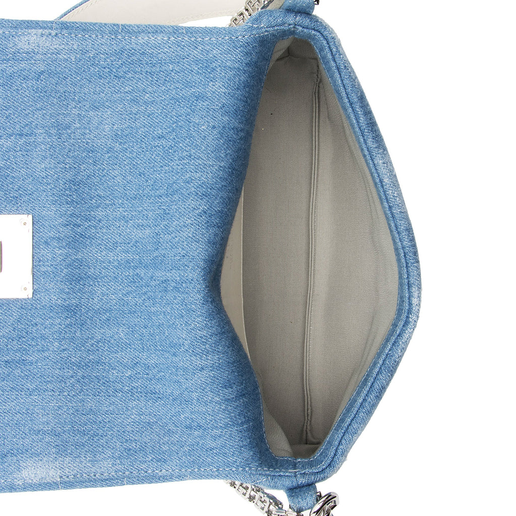 Givenchy Quilted Denim 4G Crossbody Bag (SHF-pf04SO)