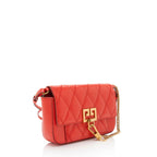 Givenchy Quilted Goatskin GV3 Pocket Mini Convertible Pouch (SHF-c5S4al)