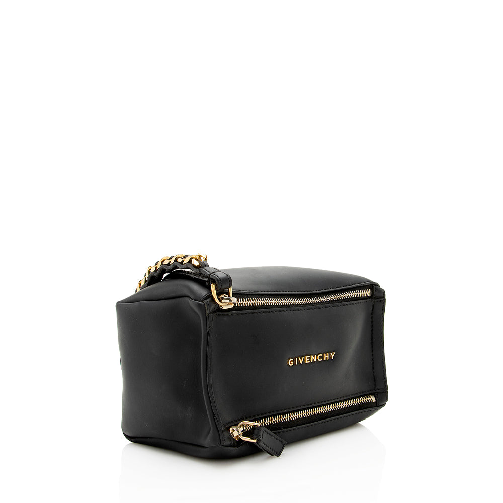 Givenchy Rubber Effect Calfskin Pandora Wristlet (SHF-19457)