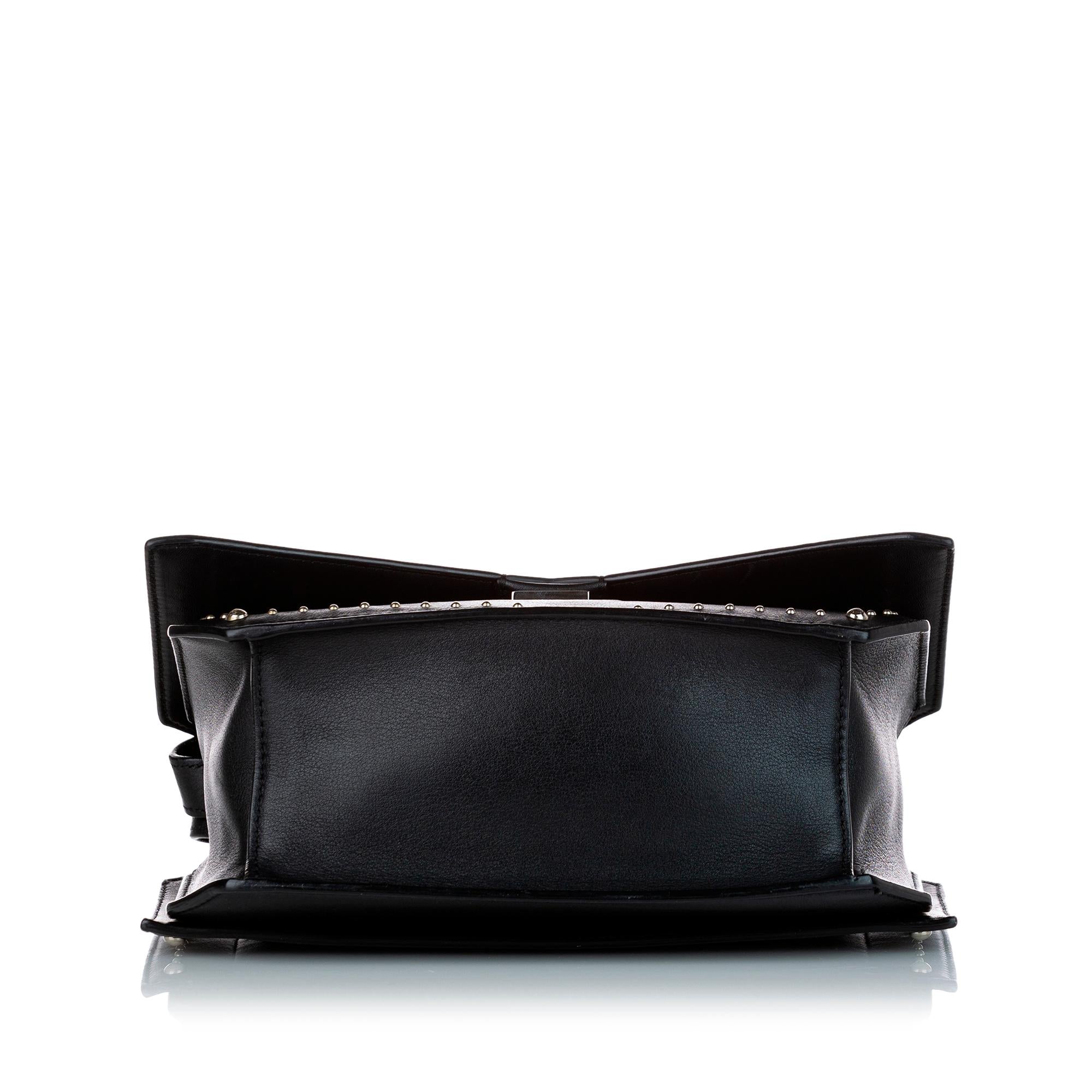 Givenchy Studded Bow Cut Leather Shoulder Bag (SHG-27612)